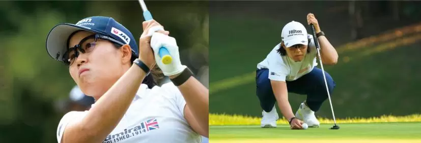 畑岡奈紗スイング、畑岡奈紗グリーン上