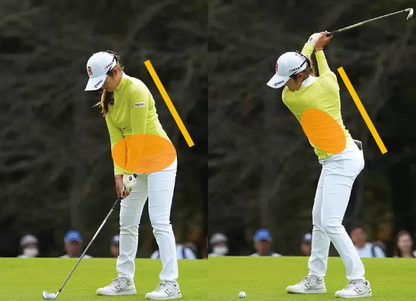 稲見萌寧のスイング