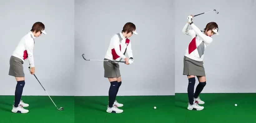 テークバック,バックスイング,シャフトクロス