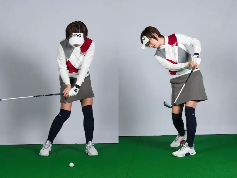 インパクトに向かって突っ込んだり、すくい上げるスイングになりやすい。