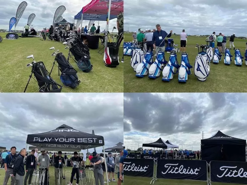 いろんなメーカーのクラブが試打できるDEMO DAY。タイトリストやピンが人気