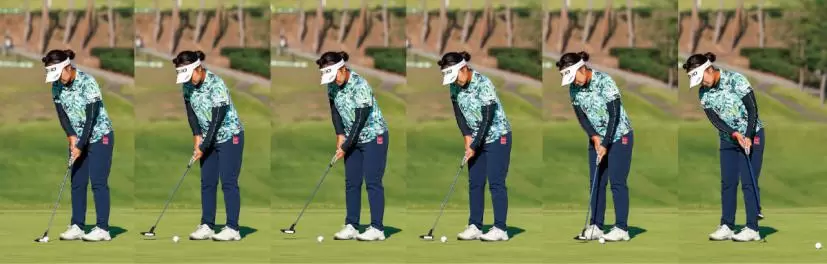 青木瀬令奈のパッティング