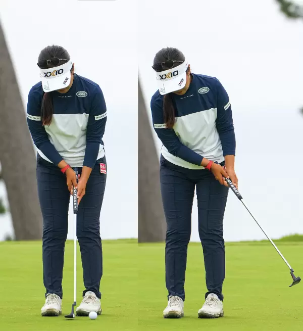 青木瀬令奈のパッティング