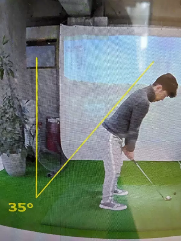 アドレス,前傾イメージ,35度