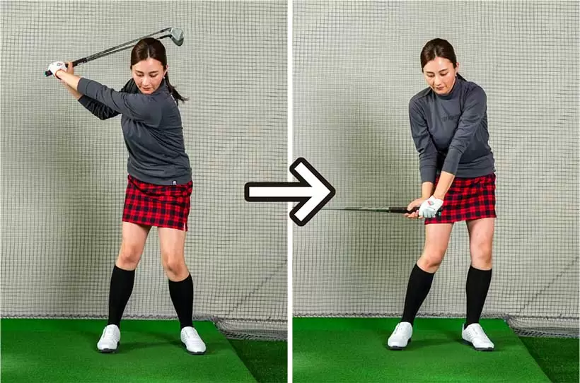 トップの位置やダウンスイングの軌道を意識しなくてもクラブが勝手に軌道を作ってくれる。