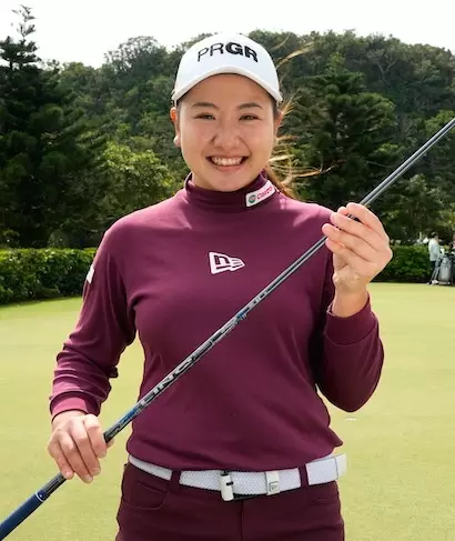 USTマミヤのLINQ（6S）を使用する小林夢果（ダイキンオーキッドレディース2024にて）