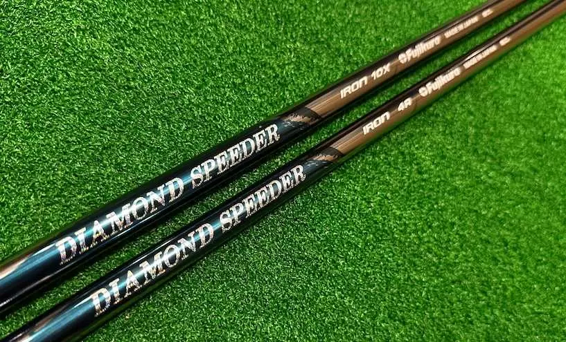 NEW「ダイヤモンドスピーダー」のアイアン用は40グラム台から100グラム台までラインナップ。