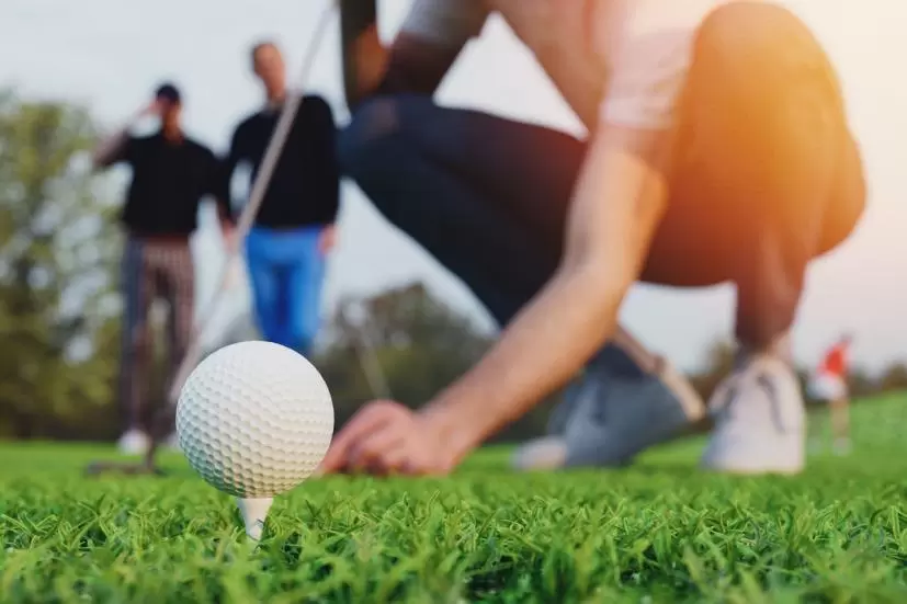 ゴルフ,ボール位置