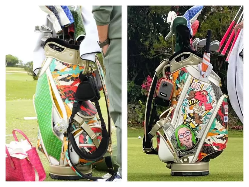 女子プロ,キャディバッグ