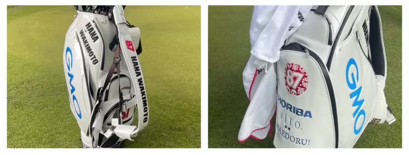 女子プロ,キャディバッグ