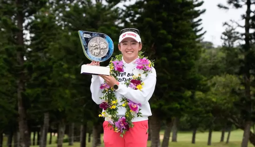 JLPGAツアー開幕戦「ダイキンオーキッドレディス」で優勝。幸先のいいスタートを切った岩井千怜。