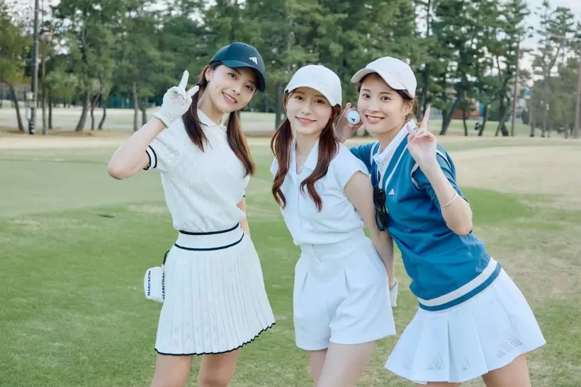 ゴルフ女子,アディダスゴルフ,ラウンド画像