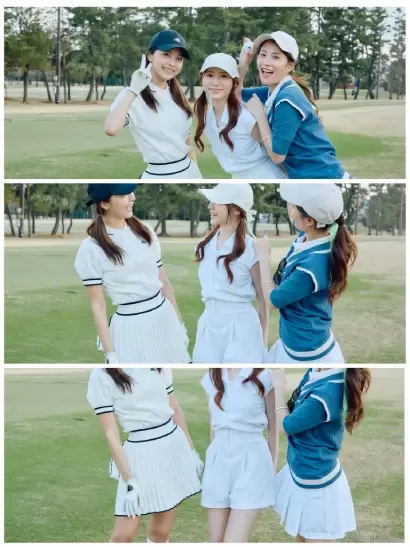ゴルフ女子,アディダスゴルフ,ラウンド画像