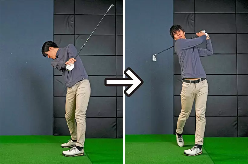 インパクトがすべてであって、フォロースルーとフィニッシュはクラブの遠心力による結果と考えよう。