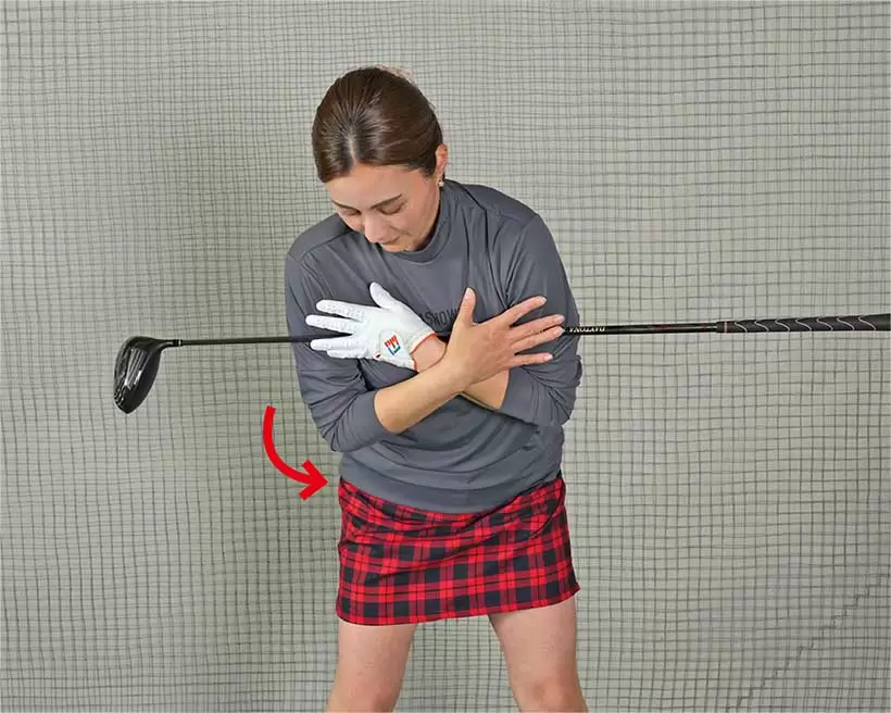 カラダを戻すときに上体が起きたり沈んだりしないように注意。