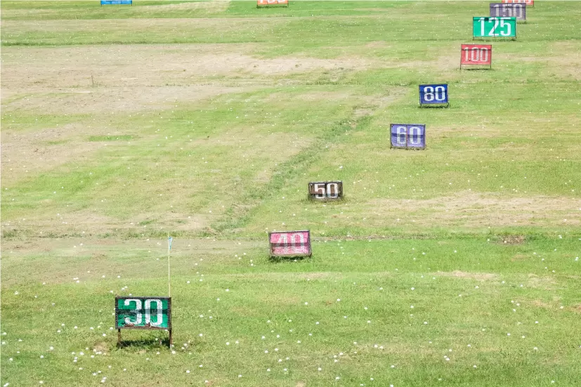 打つ距離をしっかり決める