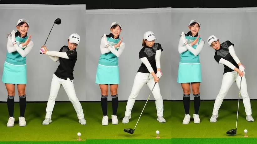 ダウンスイングで突っ込んでダフったり、リバースピボットになってトップが出ていた神田さん