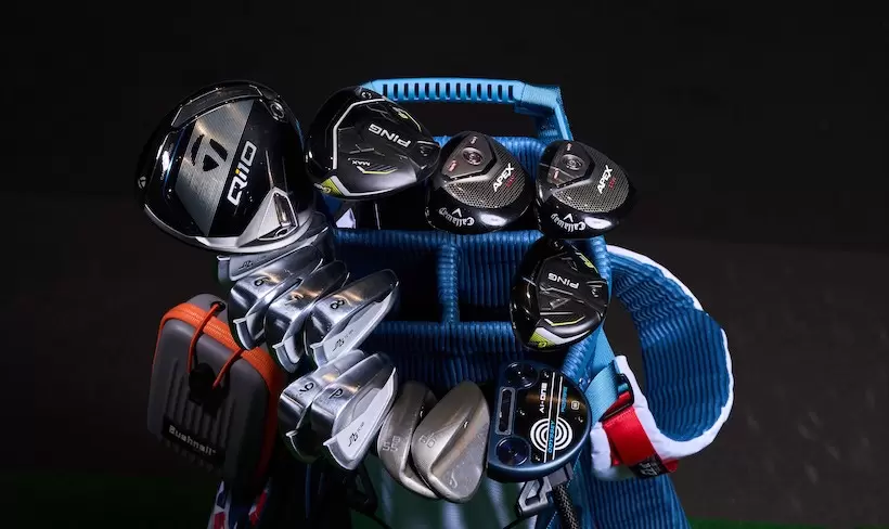 1Wはテーラーメイド、FWはピン、UTはキャロウェイ、アイアンは三浦技研という現在の石井良介のセッティング。