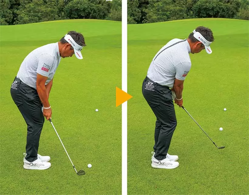 アドレス時の左重心をキープし、体の回転でボールを打つのが基本。手を使うほど再現性や安定感が低下し、キャリーがバラついてしまうので注意。