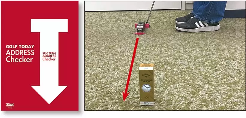 「アドレス・チェッカー」を使ってみるとフェースは右を差していた。