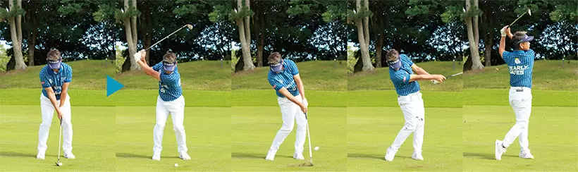 ロフト角は58.5度。85ヤード以内の中途半端な距離は基本的にサンドウェッジで対応。85ヤードを越えたらアプローチウェッジを使用する。