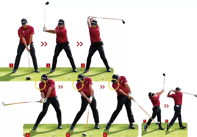 松山英樹,ドライバースイング