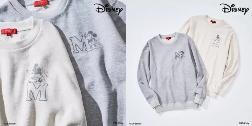 「ミッキーマウス」のモチーフを胸元にプリントしたキャロウェイ直営店限定スウェットが登場!