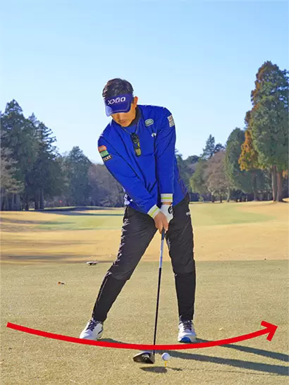 アッパーブローにとらえやすく、パワー効率が格段にアップする。