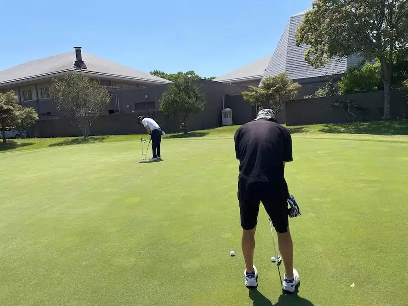 練習グリーン,パター