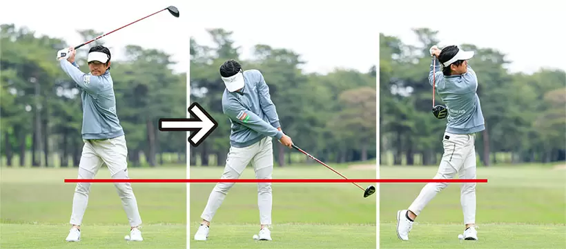 両ヒザを無理に固めなくてもOK。両ヒザの高さが変わらなければ土台が安定する。