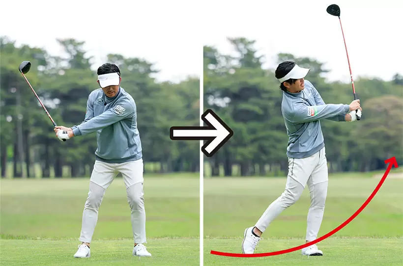 手首の柔軟性を取り戻せたらフォロースルーできれいな円弧を描くイメージで振れる。