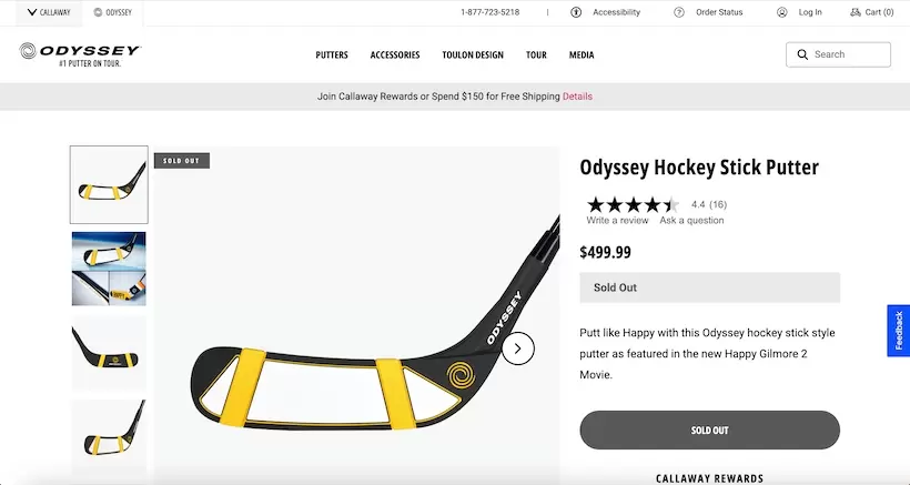 ハッピーギルモア,ハッピーギルモア2,オデッセイ,パター