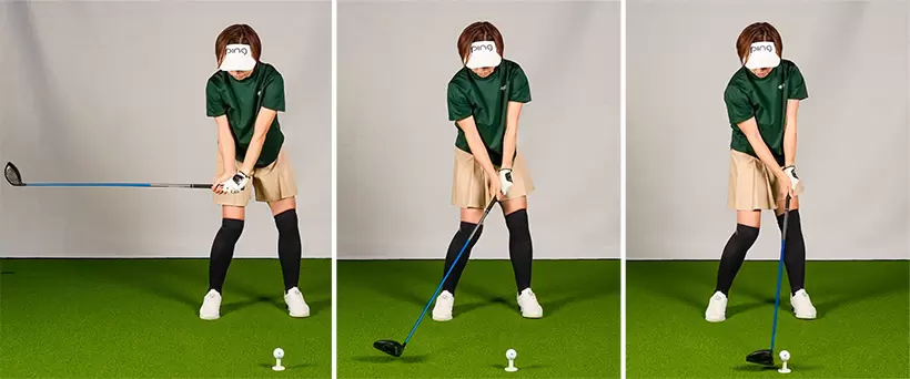 ダウンスイングからインパクトで手の向きが変わることでスクエアにインパクトできる。プロはこれを無意識に行なっている。