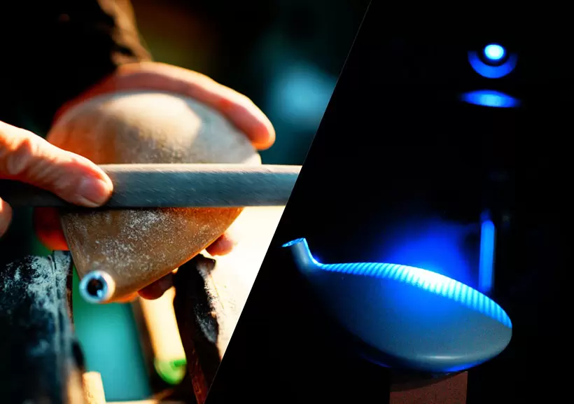 酒田工場では匠が削ったモックアップを3Dスキャンしてデータ化している。