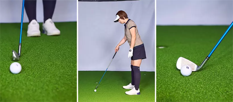 ヘッドのトゥを目標方向に向けたあとヘッドを90度回させてフェースをスクエアに合わせるルーティンは、フェースの向きが変わりやすいのでやらない方がいい。